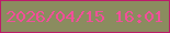 文字の大きさ：1、枠の色：bd1b6a、背景の色：8b8c5f、文字の色：f24f9a 無料ブログパーツのブログ時計