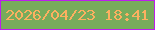 文字の大きさ：2、枠の色：bd1ded、背景の色：78ab5c、文字の色：fdb060 無料ブログパーツのブログ時計