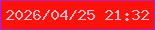 文字の大きさ：1、枠の色：bd1fb4、背景の色：fd120b、文字の色：dab3c6 無料ブログパーツのブログ時計