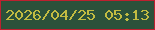 文字の大きさ：1、枠の色：bd202f、背景の色：2b513a、文字の色：c2bc42 無料ブログパーツのブログ時計