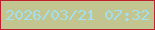 文字の大きさ：5、枠の色：bd202f、背景の色：c2c590、文字の色：a3e0ef 無料ブログパーツのブログ時計