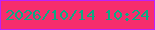 文字の大きさ：4、枠の色：bd20fb、背景の色：f62d6d、文字の色：0baa83 無料ブログパーツのブログ時計
