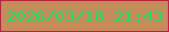 文字の大きさ：1、枠の色：bd214a、背景の色：c68d5b、文字の色：19df66 無料ブログパーツのブログ時計