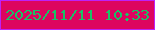 文字の大きさ：5、枠の色：bd21f7、背景の色：dd055f、文字の色：19c366 無料ブログパーツのブログ時計