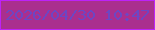 文字の大きさ：2、枠の色：bd22f8、背景の色：aa2f8e、文字の色：6d46c3 無料ブログパーツのブログ時計