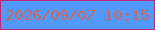 文字の大きさ：3、枠の色：bd2575、背景の色：5299ff、文字の色：d26452 無料ブログパーツのブログ時計