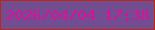 文字の大きさ：5、枠の色：bd2613、背景の色：724e91、文字の色：dd0f9a 無料ブログパーツのブログ時計