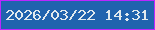 文字の大きさ：2、枠の色：bd26ff、背景の色：2163ae、文字の色：e1e9ee 無料ブログパーツのブログ時計