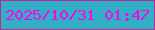 文字の大きさ：3、枠の色：bd2797、背景の色：32afc7、文字の色：fc04ea 無料ブログパーツのブログ時計
