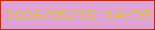 文字の大きさ：1、枠の色：bd2913、背景の色：e2a2d1、文字の色：d0c14a 無料ブログパーツのブログ時計