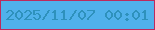 文字の大きさ：1、枠の色：bd2a5d、背景の色：50b1eb、文字の色：2e91bc 無料ブログパーツのブログ時計