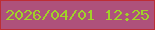 文字の大きさ：2、枠の色：bd2d35、背景の色：ae517b、文字の色：a0d229 無料ブログパーツのブログ時計