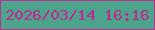 文字の大きさ：3、枠の色：bd2d8e、背景の色：4ca48c、文字の色：c1288f 無料ブログパーツのブログ時計