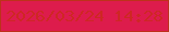 文字の大きさ：2、枠の色：bd321b、背景の色：dd1c4c、文字の色：ce2724 無料ブログパーツのブログ時計