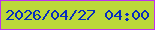 文字の大きさ：1、枠の色：bd32ee、背景の色：bbd839、文字の色：062dbe 無料ブログパーツのブログ時計