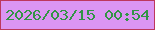 文字の大きさ：4、枠の色：bd375d、背景の色：db95f3、文字の色：329445 無料ブログパーツのブログ時計