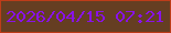 文字の大きさ：3、枠の色：bd3c19、背景の色：653e22、文字の色：8912e8 無料ブログパーツのブログ時計