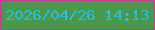文字の大きさ：2、枠の色：bd3f92、背景の色：4b974b、文字の色：25c1de 無料ブログパーツのブログ時計