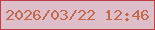 文字の大きさ：5、枠の色：bd4046、背景の色：ddbec9、文字の色：c2684e 無料ブログパーツのブログ時計