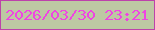 文字の大きさ：1、枠の色：bd42aa、背景の色：bdc8a3、文字の色：ef45e2 無料ブログパーツのブログ時計