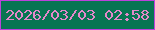 文字の大きさ：2、枠の色：bd42db、背景の色：087552、文字の色：e588cb 無料ブログパーツのブログ時計