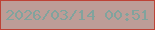 文字の大きさ：2、枠の色：bd4336、背景の色：bd9d97、文字の色：81a39d 無料ブログパーツのブログ時計