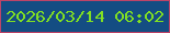 文字の大きさ：2、枠の色：bd4468、背景の色：144d83、文字の色：81df23 無料ブログパーツのブログ時計