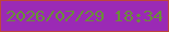 文字の大きさ：3、枠の色：bd463b、背景の色：9b2ab5、文字の色：698f37 無料ブログパーツのブログ時計