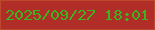 文字の大きさ：3、枠の色：bd482b、背景の色：b02d28、文字の色：3bb41f 無料ブログパーツのブログ時計