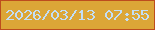 文字の大きさ：1、枠の色：bd4c1d、背景の色：dca637、文字の色：c3def6 無料ブログパーツのブログ時計