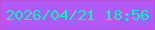 文字の大きさ：2、枠の色：bd4dda、背景の色：b059f6、文字の色：03f6b7 無料ブログパーツのブログ時計