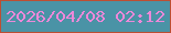 文字の大きさ：5、枠の色：bd4e33、背景の色：4a93a6、文字の色：ed88d9 無料ブログパーツのブログ時計