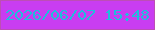 文字の大きさ：5、枠の色：bd4eb5、背景の色：c93df1、文字の色：1fbedc 無料ブログパーツのブログ時計