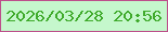 文字の大きさ：2、枠の色：bd4f8b、背景の色：c5f7cc、文字の色：3faa2b 無料ブログパーツのブログ時計