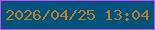 文字の大きさ：4、枠の色：bd51f8、背景の色：00547b、文字の色：bb7e2f 無料ブログパーツのブログ時計