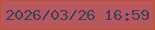 文字の大きさ：4、枠の色：bd532f、背景の色：b8575e、文字の色：3d405b 無料ブログパーツのブログ時計