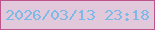 文字の大きさ：3、枠の色：bd548c、背景の色：e1c8da、文字の色：7eb8e7 無料ブログパーツのブログ時計