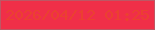 文字の大きさ：4、枠の色：bd5764、背景の色：f02f48、文字の色：eb4031 無料ブログパーツのブログ時計