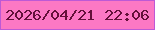 文字の大きさ：2、枠の色：bd59d5、背景の色：fc78c4、文字の色：64103a 無料ブログパーツのブログ時計