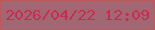 文字の大きさ：1、枠の色：bd5a57、背景の色：a16775、文字の色：cc2c4b 無料ブログパーツのブログ時計