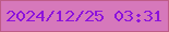 文字の大きさ：1、枠の色：bd5b87、背景の色：d678bb、文字の色：8c12db 無料ブログパーツのブログ時計