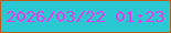 文字の大きさ：3、枠の色：bd5d1b、背景の色：2ac8d2、文字の色：ea3ee7 無料ブログパーツのブログ時計