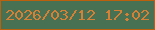 文字の大きさ：5、枠の色：bd600d、背景の色：477152、文字の色：d68036 無料ブログパーツのブログ時計