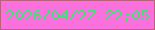 文字の大きさ：4、枠の色：bd6080、背景の色：fa71dd、文字の色：40e174 無料ブログパーツのブログ時計