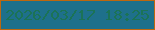 文字の大きさ：2、枠の色：bd670f、背景の色：1e708b、文字の色：1b7356 無料ブログパーツのブログ時計