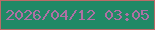 文字の大きさ：5、枠の色：bd6a67、背景の色：218966、文字の色：ae70a5 無料ブログパーツのブログ時計