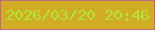 文字の大きさ：5、枠の色：bd6a84、背景の色：d0ad25、文字の色：b2e833 無料ブログパーツのブログ時計