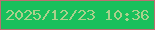 文字の大きさ：1、枠の色：bd6e71、背景の色：19c05c、文字の色：abd08c 無料ブログパーツのブログ時計