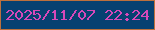 文字の大きさ：1、枠の色：bd703d、背景の色：074171、文字の色：d749b9 無料ブログパーツのブログ時計
