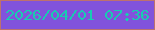 文字の大きさ：1、枠の色：bd716d、背景の色：8153db、文字の色：18ccb1 無料ブログパーツのブログ時計